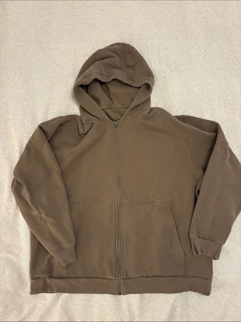 lululemon athletica Men's Brown Full-Zip Hooded Jacket